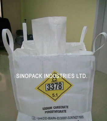خرید کیسه بزرگ UN با دوخت زنجیره ای و حلقه های آبی رنگ و دهانه پرکن برای حمل و نقل ایمن online manufacture