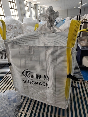 مقاومت خوب در برابر سرما 1500kg PP Jumbo Fibc 4 Loops Un Un Bags برای حمل و نقل عمده سنگین